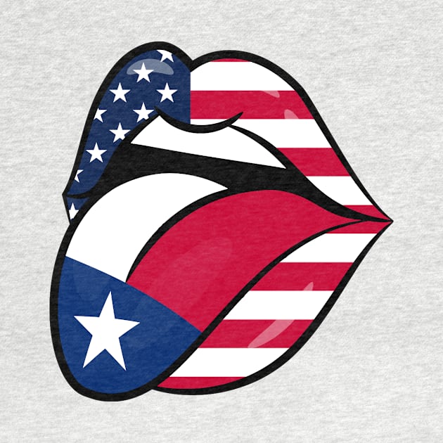 Texas American Flag Mouth by ZSONN